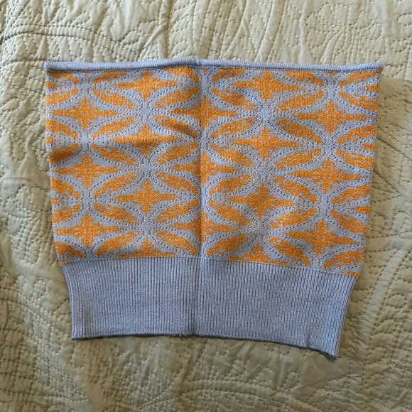 Free People Gray and Orange Patterned Sweater - Picture 3 of 3